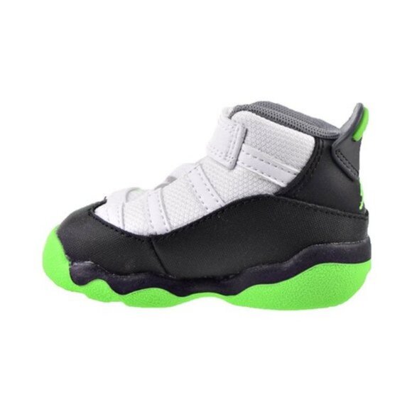 Jordan 6 Rings Shoes Sneakers White / Green 323420-130 Toddler - Picture 3 of 8